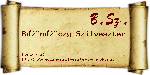 Bánóczy Szilveszter névjegykártya