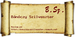 Bánóczy Szilveszter névjegykártya